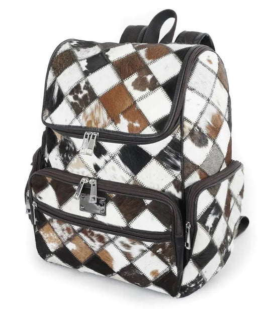 Cowhide Western Diaper Backpack