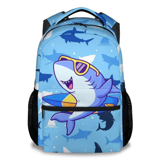 Shark Explorer Kids' Backpack - 17in Multipocket School Bag