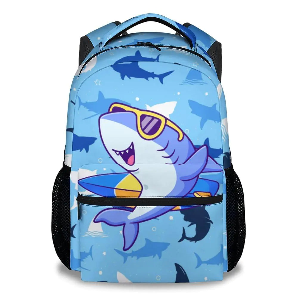 Shark Explorer Kids' Backpack - 17in Multipocket School Bag